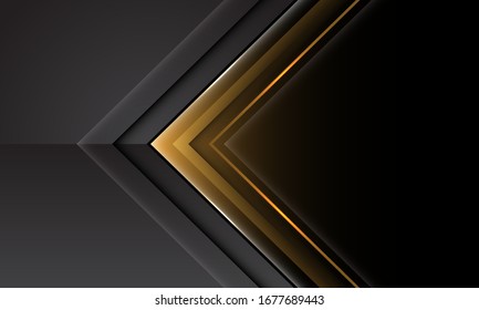 Abstract yellow grey arrow direction with black blank space design modern futuristic technology background vector illustration.