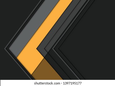 Abstract yellow grey arrow polygon direction design modern futuristic background vector illustration.