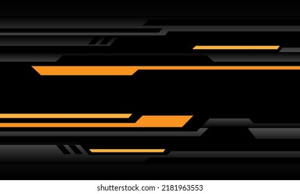 Abstract yellow grey black metallic cyber futuristic geometric overlap design modern technology background vector illustration.