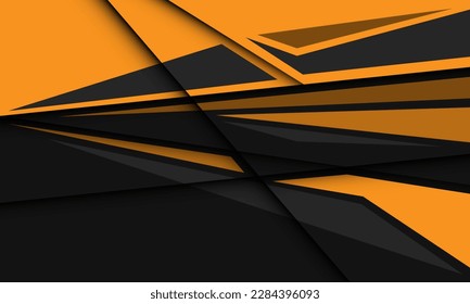 Abstract yellow grey geometric overlap shadow design modern futuristic background vector illustration.