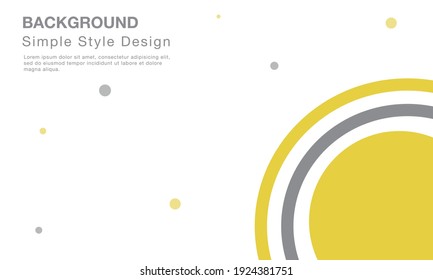 Abstract yellow and grey geometric shapes background. Modern minimal vector design template. Can use for presentation, banner, cover, page.