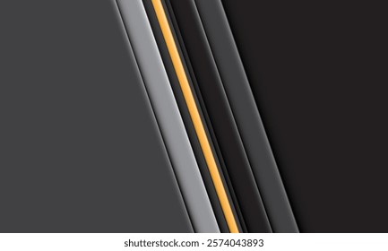 Abstract yellow grey lines slash dynamic geometric design modern luxury futuristic technology creative background vector illustration.
