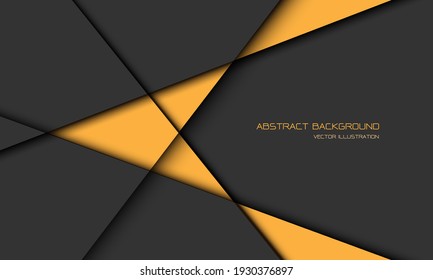 Abstract yellow grey triangle arrow shape geometric direction with blank space design modern futuristic background vector illustration.