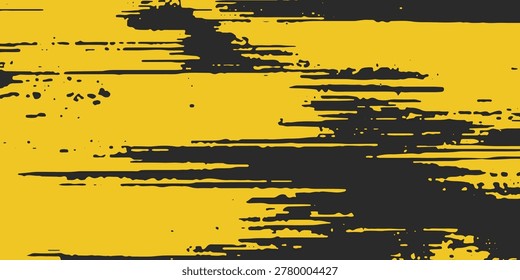 Abstract Yellow Grunge Background With Minimal Black Scratch Tecture