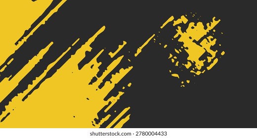 Abstract Yellow Grunge Background With Minimal Black Scratch Tecture