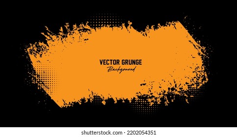 Abstract Yellow Grunge Halftone Splatter Texture Background Design Vector