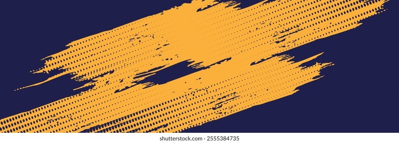 abstract yellow grunge on dark blue background