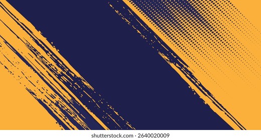 abstract yellow grunge on dark blue background modern arts grunge