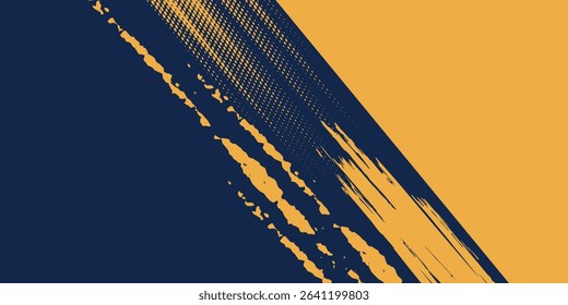 abstract yellow grunge on dark blue background Vector modern optical pop art texture for posters, business modern grunge sport