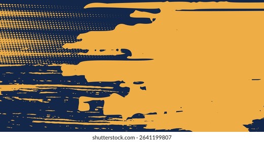abstract yellow grunge on dark blue background Vector modern optical pop art texture for posters, business modern grunge sport.eps 10.