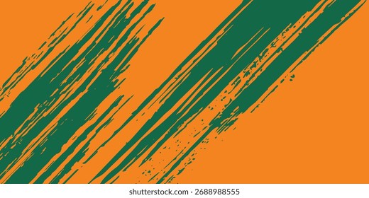 Abstract Yellow Grunge Paint Texture In Green Background Design