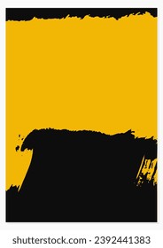 Abstract Yellow Grunge Scratch Flyer Template
