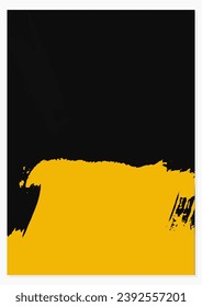 Abstrakter gelber Grunge-Scratch-Flyer Vorlage
