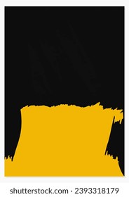 Abstract Yellow Grunge Scratch Flyer Template
