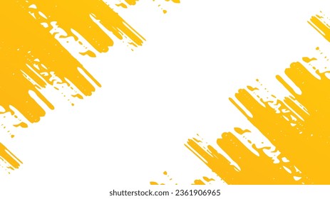 Abstract yellow grunge texture on white vector background for brochure flyer banner template design