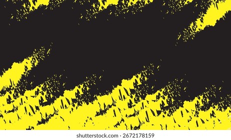 Abstractas textura de grunge amarillo sobre fondo negro. Sucio fondo grunge.