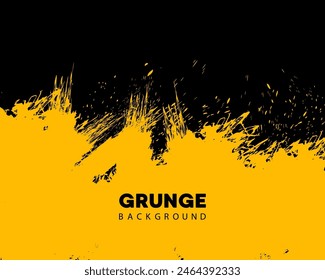 Fondo de salpicadura de textura de grunge amarillo Abstractas. Ilustración vectorial
