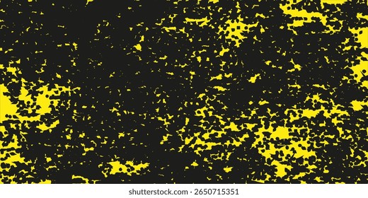 Abstract yellow grunge textured on black background. Paint style design template for use element cover, banner, business, advertising