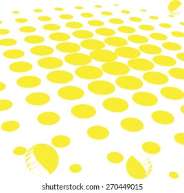 Abstract yellow halftone. Abstract background illustration. Light-box 