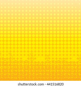 abstract yellow halftone background light-box