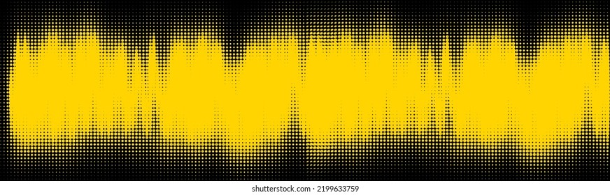 Abstract yellow halftone dot texture, vector background