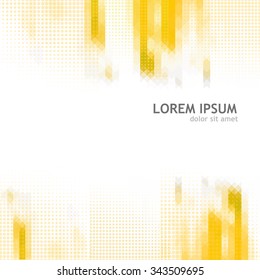 Abstract yellow halftone lines background. vector
