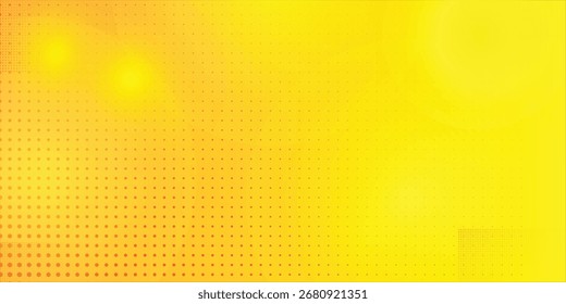 Padrão de meio-tom amarelo abstrato.  Conceito de sobreposição de textura pontilhada em pixels laranja brilhante. 