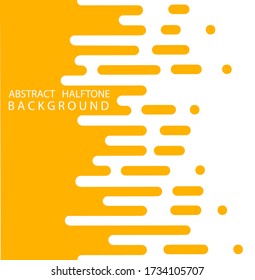 Abstract yellow Halftone Rounded Lines Halftone Transition. Vector Background. Abstract concept . Vector illusration EPS 10
