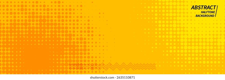 abstraktes gelbes Halbton-weites, elegantes Banner-Design. vektordynamische Geometrie