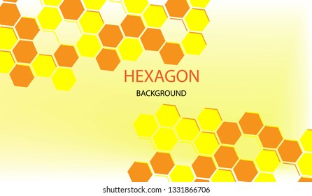 Abstract Yellow hexagon background