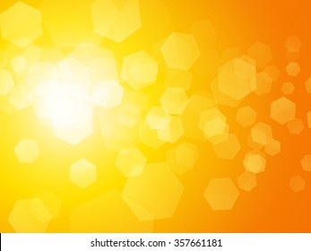 Abstract Yellow Hexagon Background