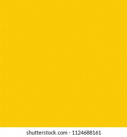 Abstract yellow hexagon pattern background. Vector illustration