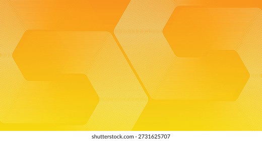 Abstract Yellow Hexagon Pattern With Concentric Lines For Modern Design And Tech Backgrounds modern illustration eps10