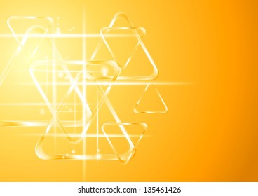 Abstract yellow hi-tech background. Vector design eps 10