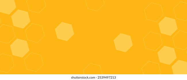 Abstractas diseño de fondo de panal amarillo. colmena con celdas de rejilla hexagonal sobre fondo amarillo