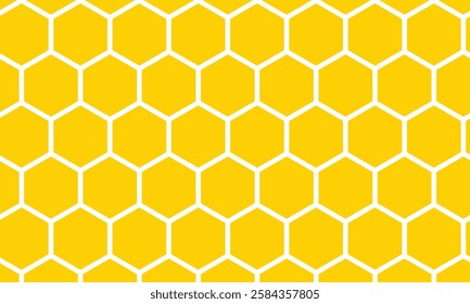 abstract yellow honeycomb pattern can be used background.