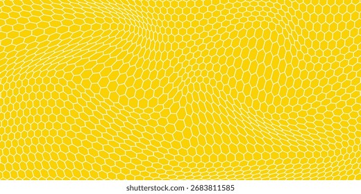 Modelo amarillo abstracto de la onda del panal conveniente para la ilustración del background.Vector