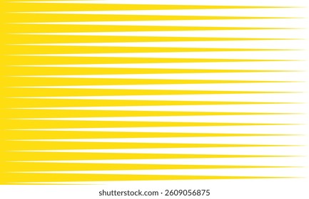 abstract yellow horizontal thick to thin line pattern background, banner, poster.