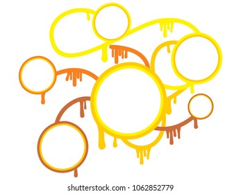 abstract yellow infographic circles vector illustration