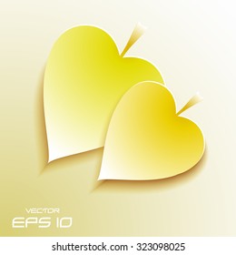 abstract yellow leaves and shadow vector illustration