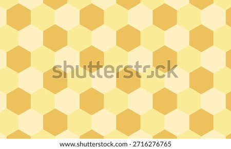 Abstract yellow and light colour seamless border pattern with honeycomb. Cute beekeeping frame design isolated on white background. Vector illustration.