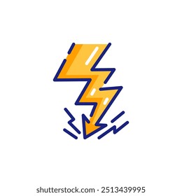 Abstraktes gelbes Blitzsymbol