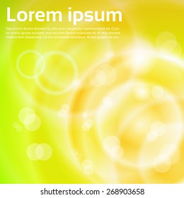 Abstract Yellow Lights Background with Copy Space Vector Illustration