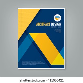 abstract yellow line design on blue background template for business annual report book cover brochure flyer poster