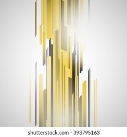 Abstract yellow line pattern background. Vector illustration.