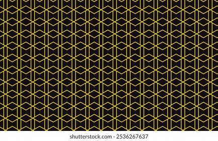 abstract yellow line polygon pattern on dark can be used background, wallpaper, wall cloth.