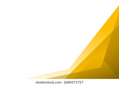 Abstract Yellow line shape overlaps modern background with white space for text and message. template design