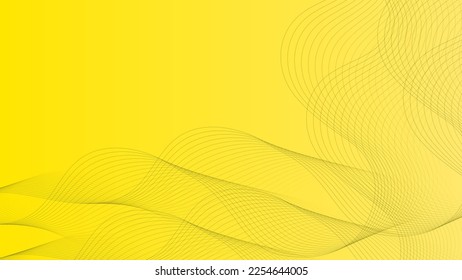 Fondo de las líneas amarillas abstractas Forma del elemento de diseño. Conceptos e ideas para la tecnología, la ciencia y la medicina. Ilustración del vector