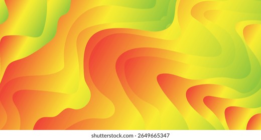 Abstract yellow lines texture like twists background. Trendy psychedelic retro style backdrop wave simple design art