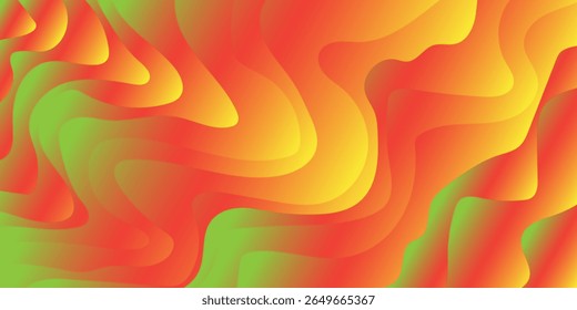 Abstract yellow lines texture like twists background. Trendy psychedelic retro style backdrop wave simple design
